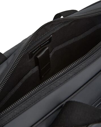 Сумка для ноутбука Tommy Hilfiger Repreve з ременем для візка, чорна (Black/Dark Grey)