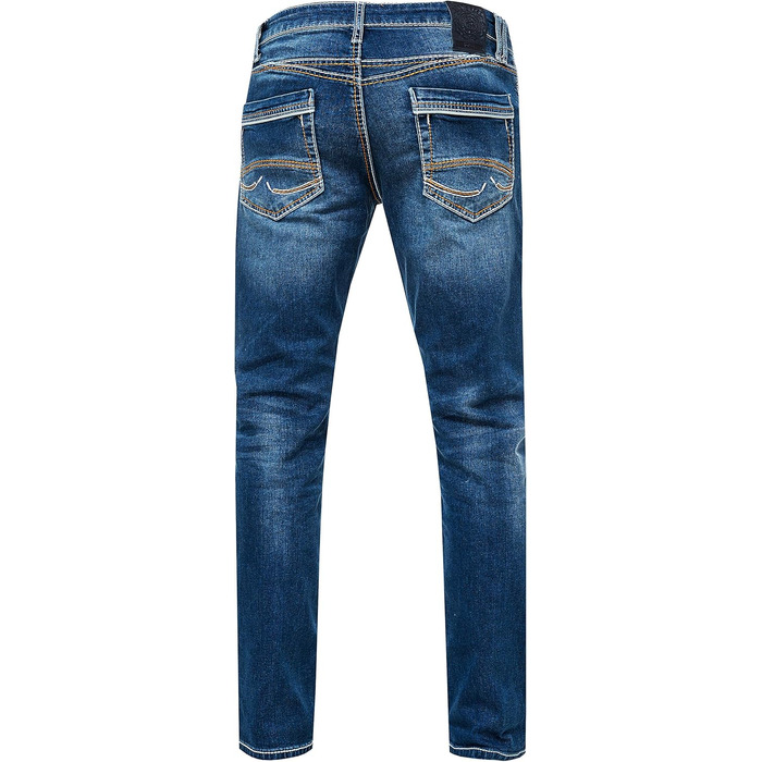 Чоловічі джинси 'New York' Rusty Neal, Stone-Washed, контраст, неонові шви, 40W/34L