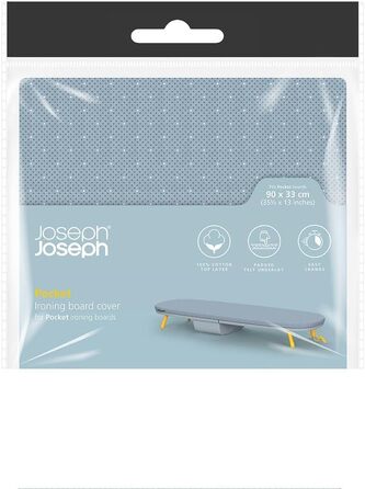 Стіл для прасування Joseph Joseph Pocket - складний, компактний з бавовняним покриттям (сірий/жовтий)