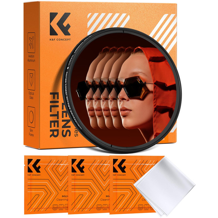 Фільтр K&F CONCEPT 77mm Mirage Pentaprism з оптичного скла, Nano-B серія | Ефект призма для об'єктива камери