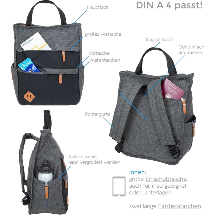 Spear Rucksack Women's/Men's Hygge City Backpack Women's Backpack Leisure Backpack Office Sport Leisure backpack A4 12788