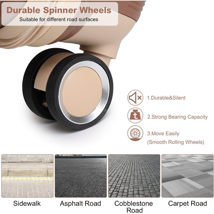 Чемодан British Traveller Mittelgroß: міцний валіза на 8 колесах з TSA-замком (66 x 43.3 x 28.5 см)