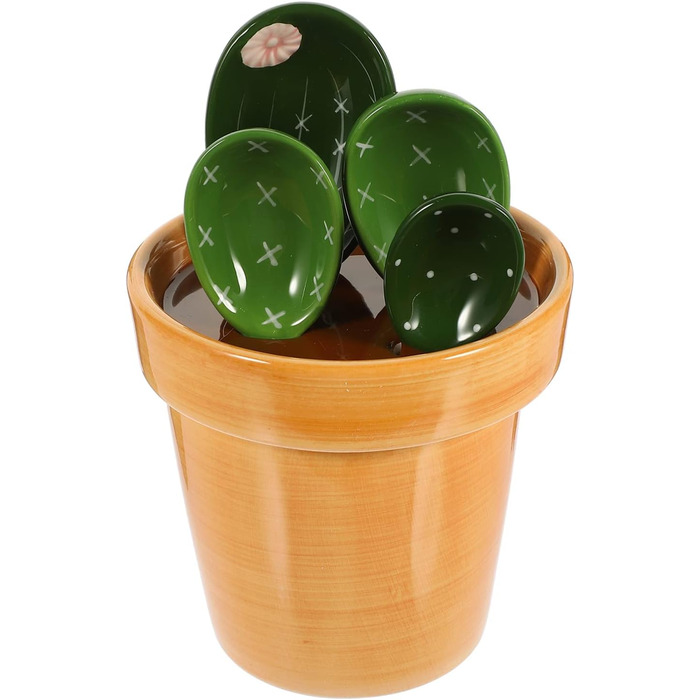 1 Cactus Spoon Measuring Spoons Flour Milk Coffee Salt Kitchen Measuring Cactus Figure Measuring Food-Grade Measuring Spoons Measuring Cup And Tl Ceramic Kitchen Utensils Coffee Beans