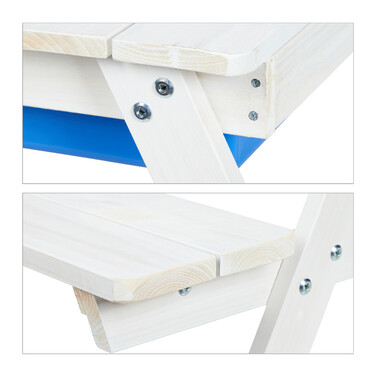 Relaxdays White Wooden Children's Table and Chair Set