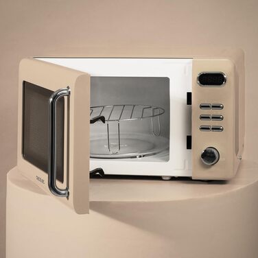 Мікрохвильова піч Cecotec Proclean 5110 Retro Blue, 20л, 700W, з грилем, 8 програм, таймер 60хв, функція розморожування, вінтажний дизайн, блокування від дітей