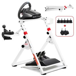 Ігровий стійка-держак для керма GTPLAYER Racing Wheel Stand з кріпленням для КПП V1 V2, регульований нахил, для PS4, Xbox, PC (Білий)