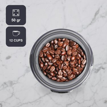 Електрична кавомолка BLACK+DECKER BXCG150E 150W з нержавіючою сталею | Для дому | Чорний