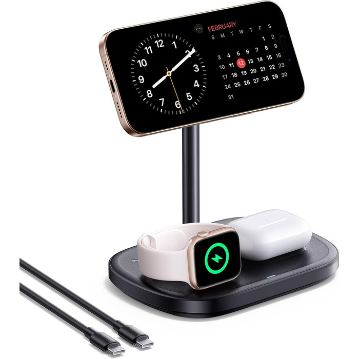 Baseus EnerFill 3-в-1 Бездротова Зарядка з Охолодженням TEC, 22.5W, для Apple Watch, iPhone 16/15/14/13/12 Pro Max, AirPods, з 45W Швидкою Зарядкою