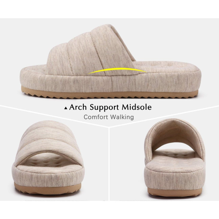 Чоловічі домашні тапочки KuaiLu: стильні, з м'якою устілкою з піною Memory Foam, для дому та вулиці (Бежевий, 49 EU)