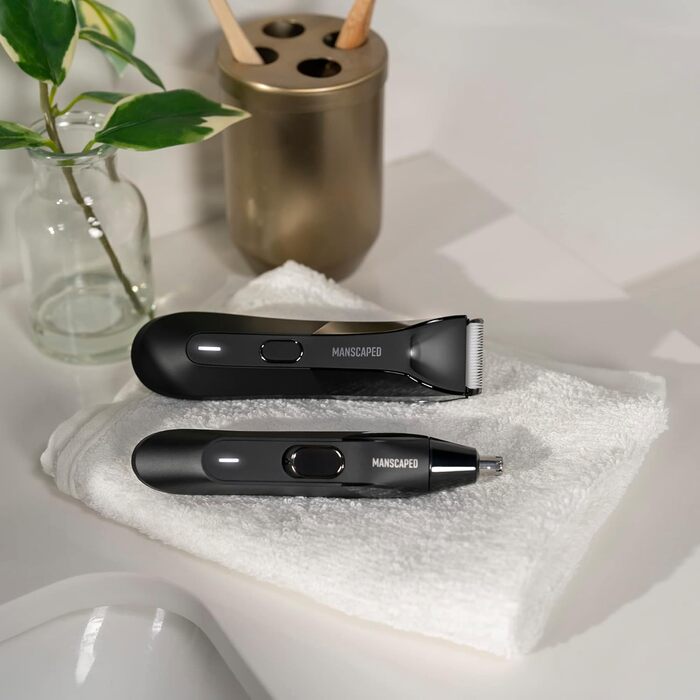 MANSCAPED® The Perfect Duo 4.0 Contains The Lawn Mower® 4.0 Waterproof Electric Groin Hair Trimmer and The Weed Whacker® 2.0 Nose & Ear Hair Trimmer