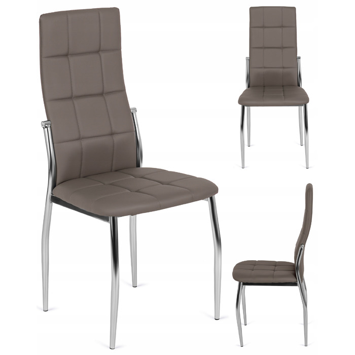 Стілець Mebel Elite, штучна шкіра, сірий, 1 шт.