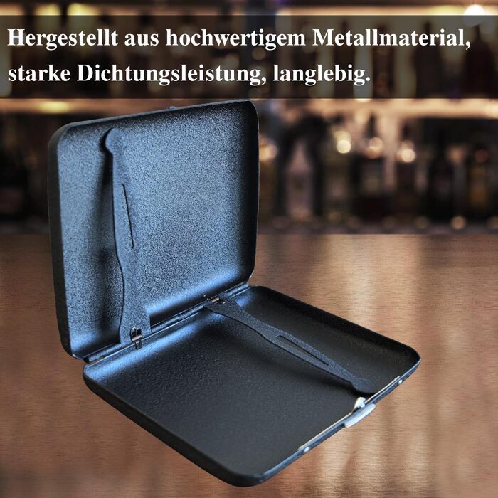 Металеве тютюнопакувальник для 20 цигарок, чорний матовий (2 шт.)