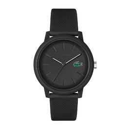 Годинник Lacoste Analog Quarzuhr з колекції Lacoste.12.12: стильні чоловічі/жіночі годинники з силіконовим ремінцем Petit Piqué, чорний колір