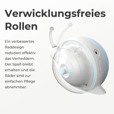 Інтерактивна іграшка для котів Wicked Snail з LED-підсвіткою, електрична, заряджається від DC, рухома, подарунок для кошенят, синя