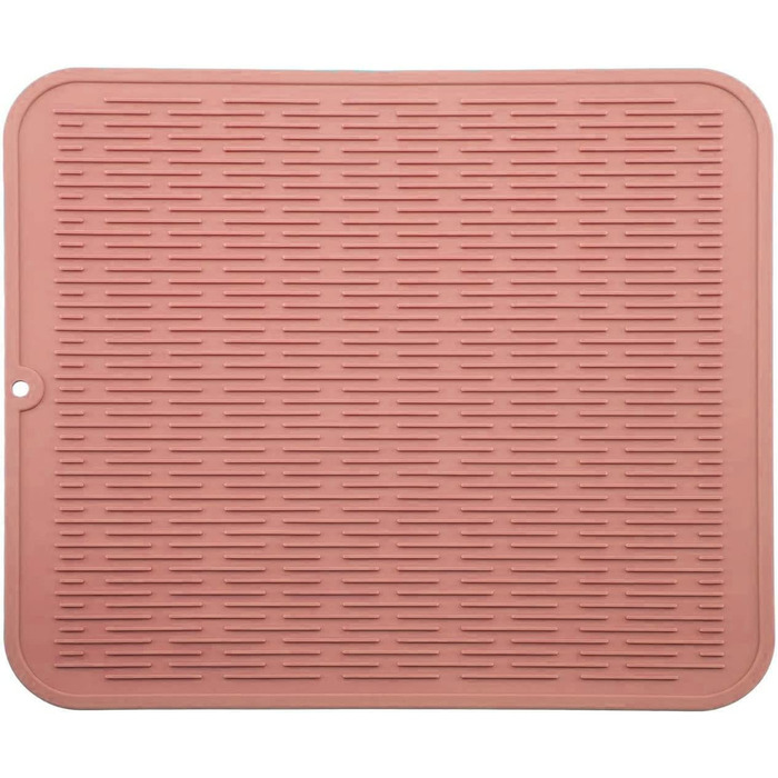 Килимок для посуду WXFLGH 40x30 см, силіконовий, термостійкий, неслизький, рожевий