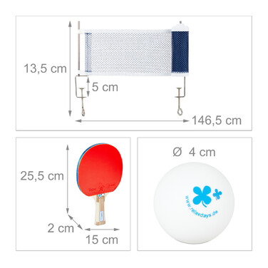 Relaxdays Table Tennis Set with Net