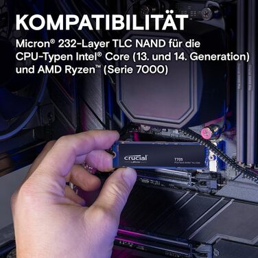 SSD Crucial T705 1TB PCIe Gen5 NVMe M.2 - Швидкий накопичувач з інтерфейсом PCIe Gen5