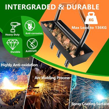 EEIEER Lawn Aerator, Aerifier for Lawn Hollow Spoon with Storage Tray and Garden Tools, T-Handle Lawn Aerator Verticutierer Heavy Duty Lawn Scarifier Lawn Aeration for Compacted Soils Lawn Care