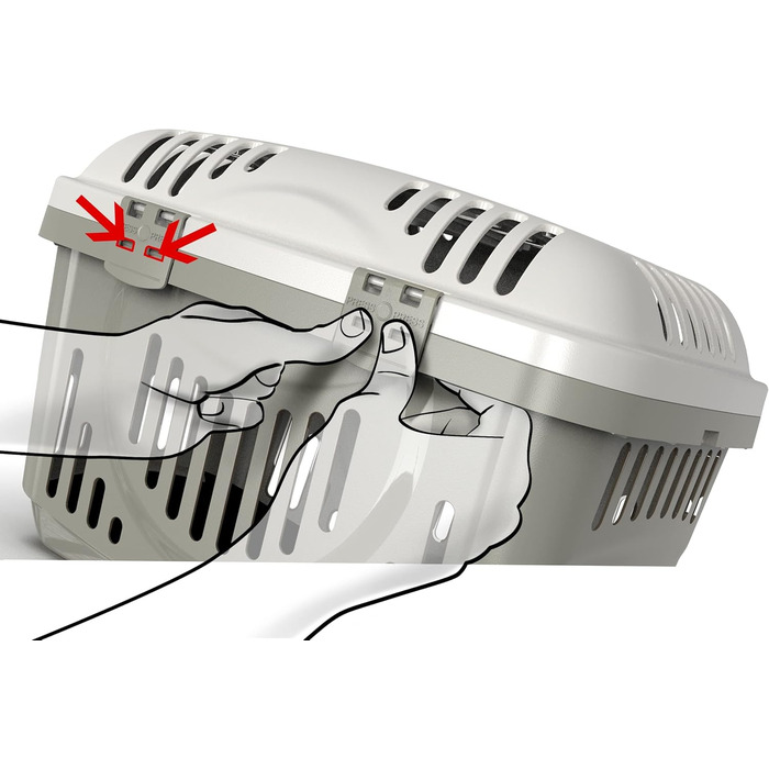 Транспортний бокс для котів Transportbox Katze Open Top - блакитний, 49 x 34 x 32 см