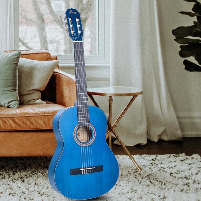 Класична гітара Winzz 4/4 для дорослих, 39 дюймів, синього кольору - ідеальна для початківців