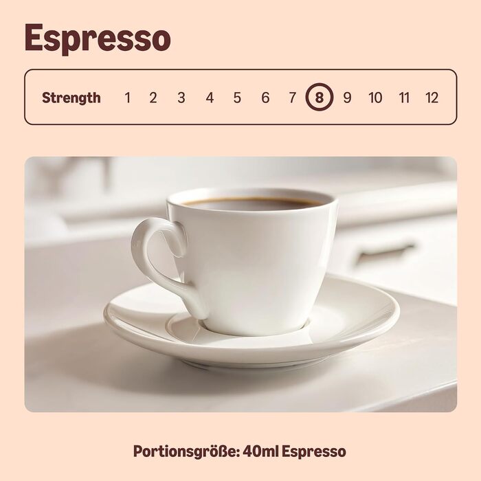 Кавові капсули для еспресо by Amazon з алюмінію, сумісні з Nespresso, світле обсмаження, 100 шт (5 упаковок по 20 шт), сертифіковані Rainforest Alliance
