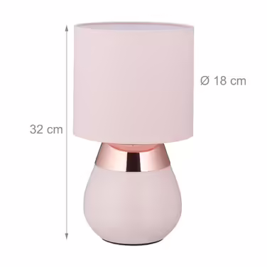 Relaxdays Bedside Lamp with Touch Control