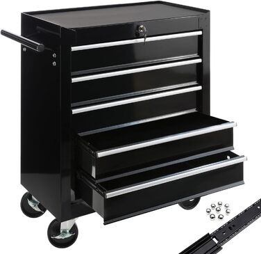 Arebos 5-Drawer Tool Trolley