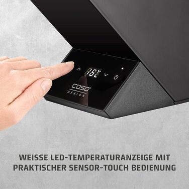 CASO WineCase One Black - Single Bottle Wine Cooler with Temperature Control (5-18°C), Stainless Steel Finish