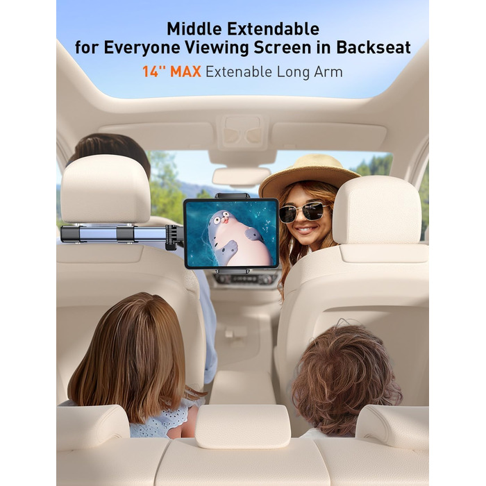 Тримач для планшета TRYONE в авто, кріплення на підголівник