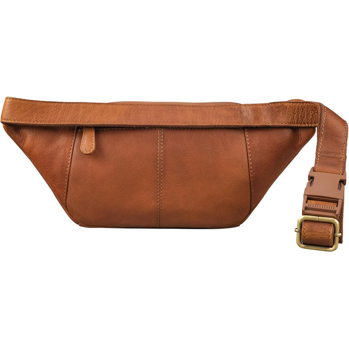 STILORD 'Pino' Елегантна поясна/грудна сумка з натуральної шкіри для жінок та чоловіків. Компактна, вінтажна, в стилі 'Pino', колір: кара-коньяк