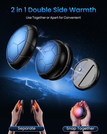 Електричні грілки для рук 2 шт. | USB, 3 режими нагріву, 20 годин тепла, для холодного клімату, Outdoor, Indoor (Блакитний)