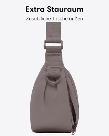 Сумка через плече LARKSON Solveig Medium бежева (Taupe) 3л - Місячна сумка, водонепроникна