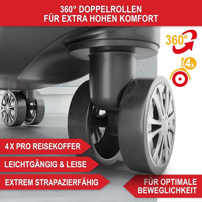 Преміум набір валіз 4-в-1 з жорстким корпусом, TSA-замком та USB-портом – плюс ваги, ремені, адресники, тримач для напоїв, чохол для взуття та чохли від пилу (Колір: Кофе)