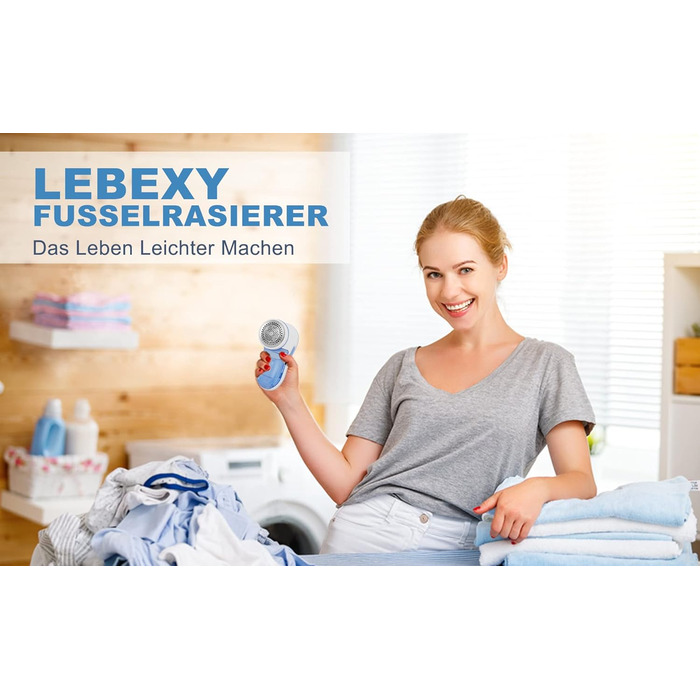 Електричний видалення ворсу Fusselrasierer: портативний пристрій для одягу з USB зарядкою та 1 змінною головкою (блакитний)
