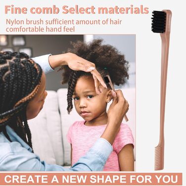 Щітка для волосся з пляшкою спрею 200 мл, розпушувач для натурального волосся, для афрокудрявого волосся 3a-4c, для кучерявого, хвилястого та локонованого волосся, набір з 3 шт. щітки для начісування, щітка з подвійною стороною (терракотова)