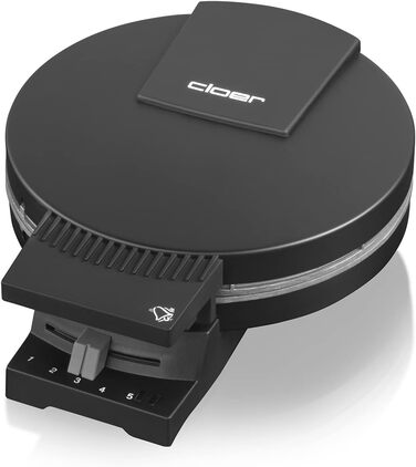 Вафельниця Cloer 180, 930 Вт, для серцевидних вафель 16 см, метал, чорна, з сигналом готовності, важкі антипригарні пластини