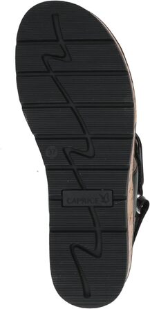 Босоніжки жіночі Caprice шкіряні на платформі чорного кольору, 41 EU Nappa