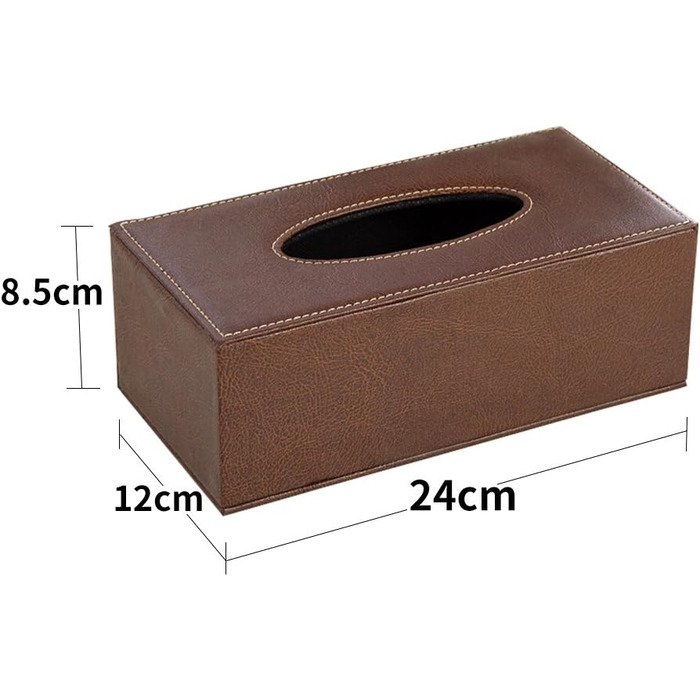 Тримач для серветок зі шкіри, коричневий, для дому, офісу, автомобіля. Ретро дизайн, міцний, стильний.