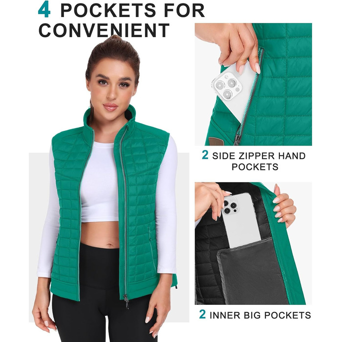 Жіноча тепла куртка Little Donkey Andy Puffer з водовідштовхувальним покриттям для активного відпочинку, хайкінгу та бігу (S, Зелений)