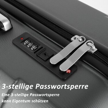 Чемодан ручної об'єм 41л TANTOMI: міцний ABS+PC, 4 колеса, кодовий замок, телескопічна ручка (M/L/XL), світло-темно зелений