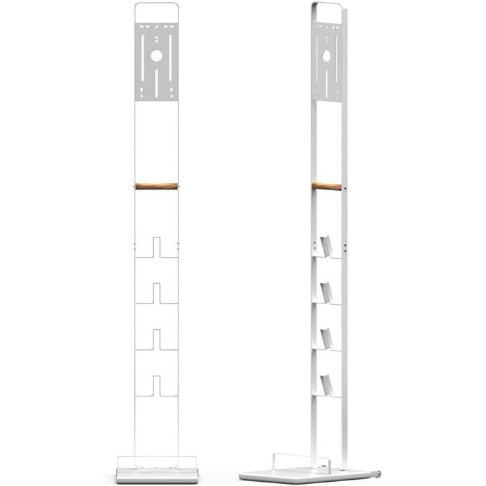 Підставка для акумуляторних пилососів Luchs - універсальна для Dyson V6, V7, V8, V10, V11, DC30, DC31, DC34, DC35 з ручкою з дерева на колесах (біла)