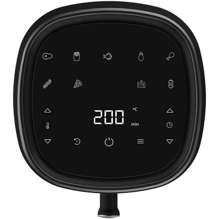 Фритюрниця без олії Cecotec Cecofry Fantastik Window 4000, 4 л, 1400 Вт, 9 програм, сенсорне управління, PerfectCoo, 80-200°C, таймер, чорний