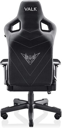 Ігровий крісло VALK Gaia з дихаючого матеріалу, ергономічний офісний крісло, кут нахилу спинки 160º, 4D підлокітники, газліфт Класу 4, професійне геймерське крісло (Онікс Чорний)