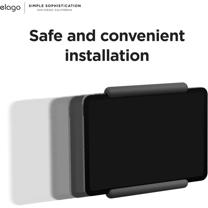 Тримач для планшета elago Home Hub Mount для Apple iPad, iPad Air/Pro, Samsung Galaxy Tab та інших планшетів, силіконовий, з кабельний-менеджментом, темно-сірий