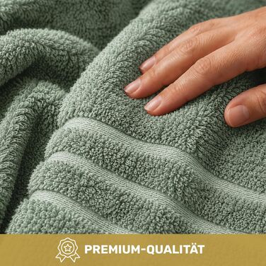 Набір рушників для рук Lavea Elena (4 шт.), 100% бавовна, махрові, гігроскопічні та м'які, колір евкаліпт, 50x100 см