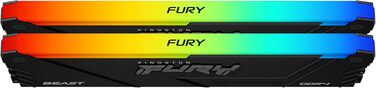 Kingston FURY Beast RGB 32GB (2x16GB) DDR4 3200MHz CL16 Пам'ять RAM для ПК