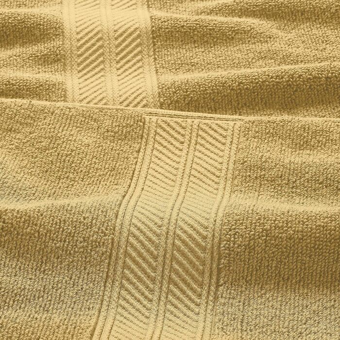 Amrapur Overseas | Trefoil Filigree 6-Piece Reversible Dyed Jacquard Towel Set (Gold) Standard Gold