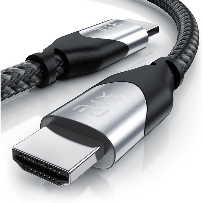 HDMI 2.1 кабель 8K Ultra High Speed II 2м (2 метри) з Ethernet, eARC, HDR10+, 120 Гц, DSC, Nylon, сумісний з Blu-Ray, PS4, PS5, Xbox