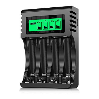 Зарядний пристрій POWEROWL з 8 акумуляторами: 4 AA 2800mAh + 4 AAA 1000mAh Ni-MH для швидкої зарядки