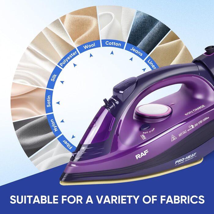 Відпарювач ZStarlite Powersteam Ultra: бездротовий, 2400W, керамічна підошва, антикальк, стоп-краплі, вертикальне прасування, самоочищення, 320 мл, фіолетовий